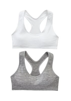 Girls Seamless Sports Bras - 2 Pack