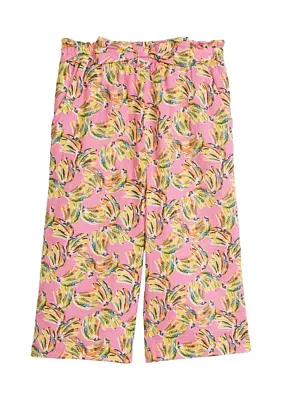 Girls 7-16 Pull On Printed Cropped Pants