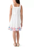 Girls 7-16 Embroidered Tank Dress