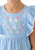 Girls 7-16 Embroidered Top