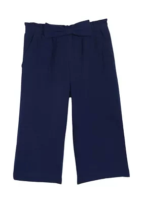 Girls 4-6x Wide Leg Pull On Cropped Pants