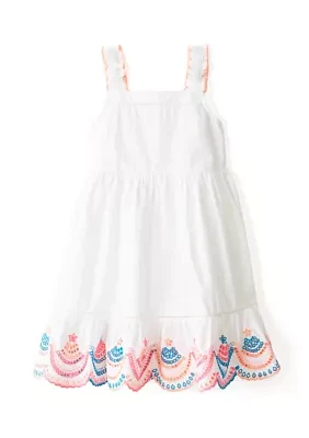 Girls 4-6x Embroidered Tank Dress