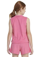 Girls 7-16 Sleeveless Terry Cloth Polo Tank Top