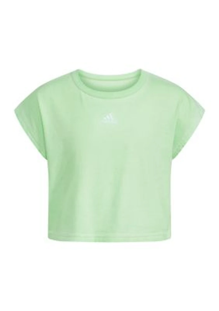 Girls 7-16 Short Sleeve Box Pigment Wash T-Shirt