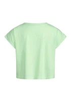 Girls 7-16 Short Sleeve Box Pigment Wash T-Shirt