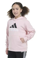 Girls 7-16 Long Sleeve Essential Hooded Graphic Pullover