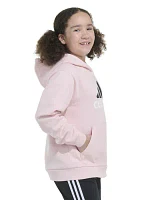 Girls 7-16 Long Sleeve Essential Hooded Graphic Pullover