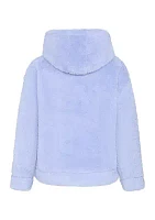 Girls 7-16 Cozy Furry Sherpa Hooded Pullover