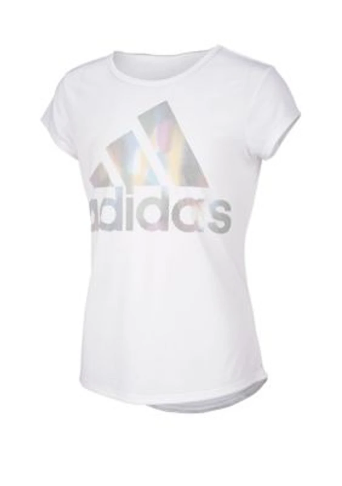 Girls 7-16 Rainbow Foil Tee