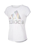 Girls 7-16 Rainbow Foil Tee