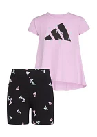 Girls 4-6x Bike Shorts Set