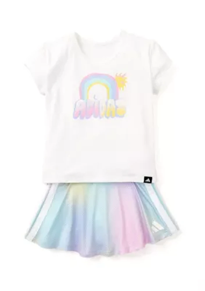 Girls 4-6x Rainbow Skort Set