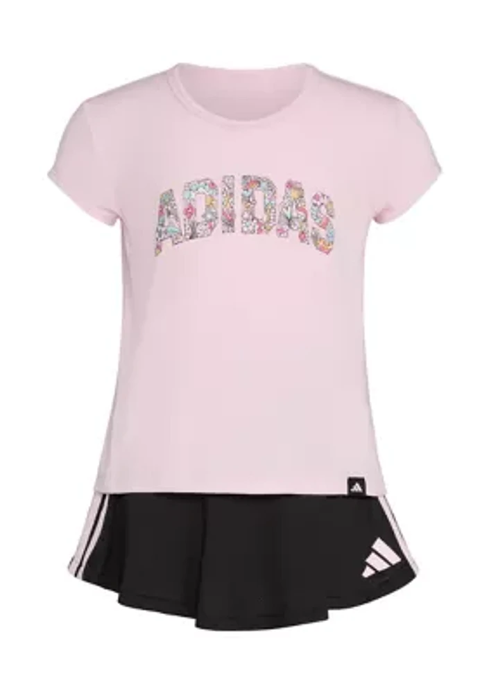 Girls 4-6x Graphic T-Shirt and Pleated Skort Set