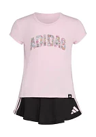 Girls 4-6x Graphic T-Shirt and Pleated Skort Set