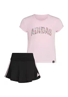 Girls 4-6x Graphic T-Shirt and Pleated Skort Set