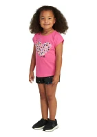 Girls 4-6x Two Piece T-Shirt & Printed Shorts Set