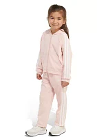 Girls 4-6x 2 Piece Long Sleeve Fleece Jacket and Pant Set