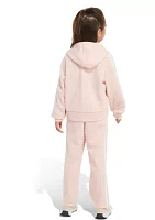 Girls 4-6x 2 Piece Long Sleeve Fleece Jacket and Pant Set