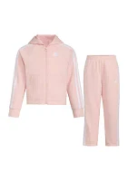 Girls 4-6x 2 Piece Long Sleeve Fleece Jacket and Pant Set