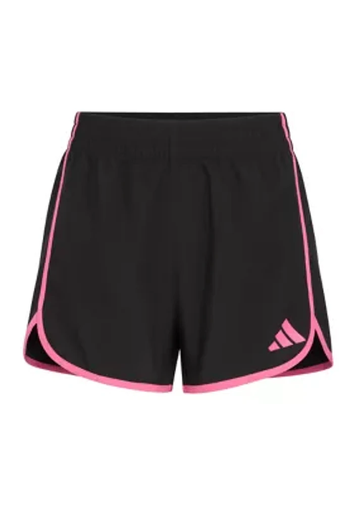 Girls 7-16 Elastic Waistband Woven Shorts with Binding