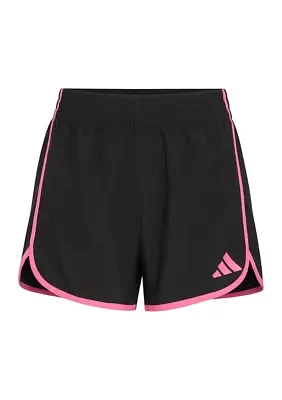 Girls 7-16 Elastic Waistband Woven Shorts with Binding