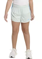 Girls 7-16 Elastic Waistband 3 Stripe Pacer Mesh Shorts