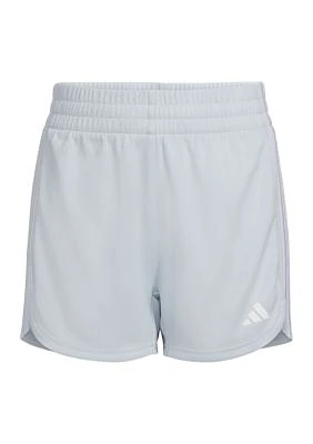 Girls 7-16 Elastic Waistband 3-Stripe Pacer Mesh Shorts