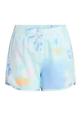 Girls 7-16 Elastic Waistband Printed Retro Woven Shorts