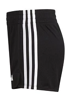 Girls 7-16 3 Stripe Pacer Mesh Shorts