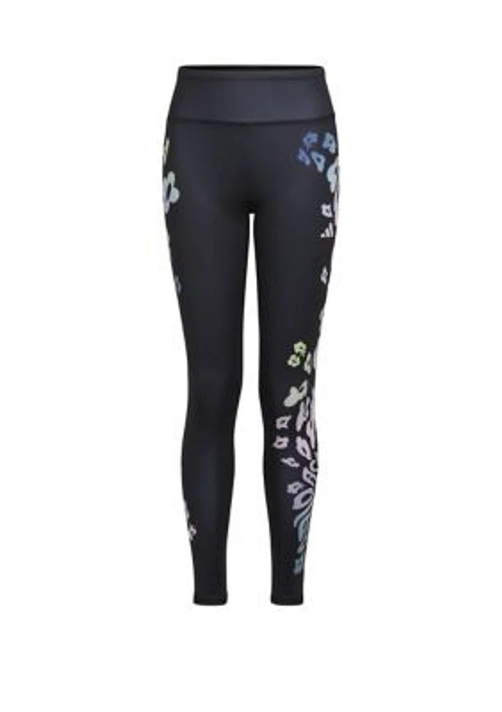 Girls 7-16 AEROREADY® "Floral" Sublimated Legging - Extended