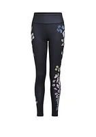 Girls 7-16 AEROREADY® "Floral" Sublimated Legging - Extended