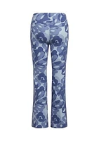 Girls 7-16 3-Stripe Printed Flare Leg Pants