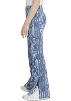 Girls 7-16 3-Stripe Printed Flare Leg Pants