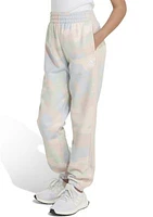 Girls 7-16 Elastic Waistband 3 Stripe Printed Fleece Jogger Pants