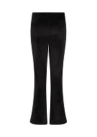 Girls 7-16 Rib Velour Vented Flare Leg Pants