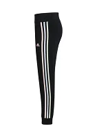 Girls 7-16 3-Stripe Cuffed Jersey Joggers