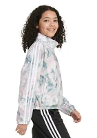 Girls 7-16 Printed Zip Front Mock Neck Tricot Jacket