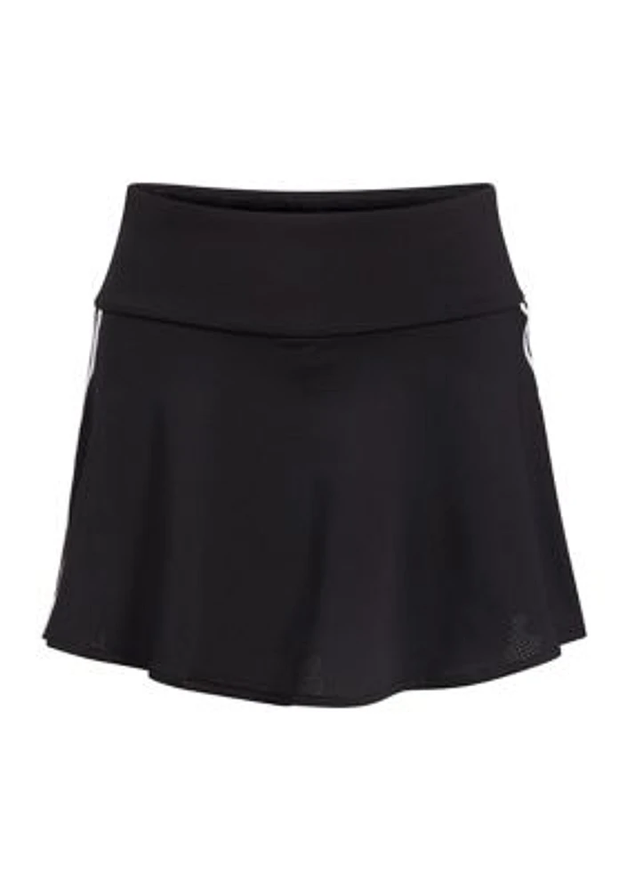 Girls 7-16 3 Stripe Flounce Knit Skort