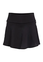 Girls 7-16 3 Stripe Flounce Knit Skort