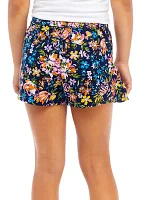 Girls 7-16 Printed Wrap Ruffle Skort