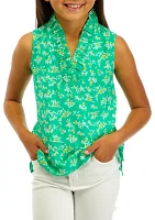 Girls 7-16 Printed Ruffle Tank Top