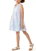 Girls 7-16 Printed Ruffle Dress