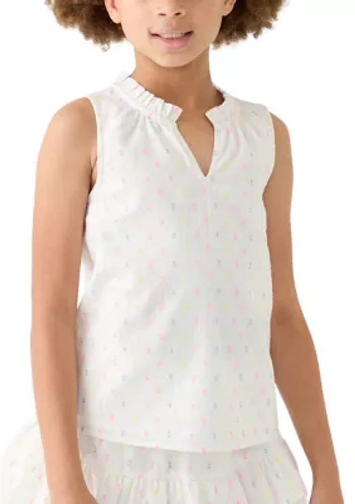 Girls 7-16 Clip Dot Tank Top