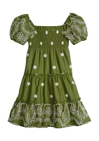 Girls 4-6x Broderie Smocked Dress