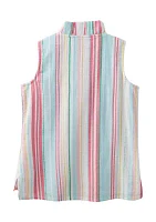 Girls 4-6x Ruffle Neck Tank Top