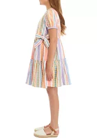 Girls 7-16 Jacquard Wrap Dress