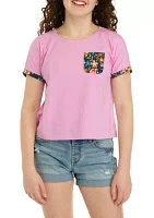 Girls 7-16 Short Sleeve Pocket T-Shirt