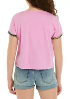 Girls 7-16 Short Sleeve Pocket T-Shirt