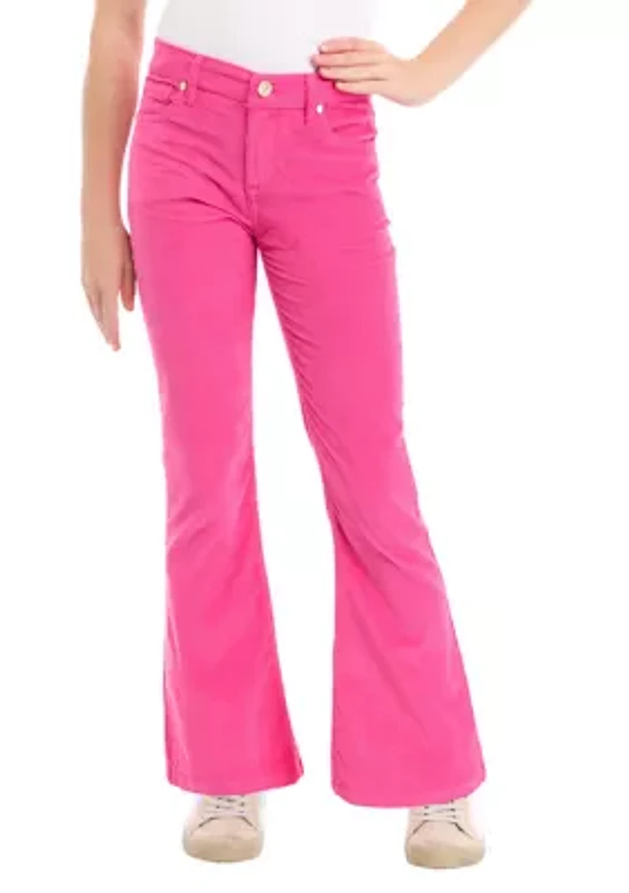 Girls 7-16 Stretch Corduroy 5-Pocket Flare Pants