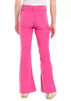 Girls 7-16 Stretch Corduroy 5-Pocket Flare Pants